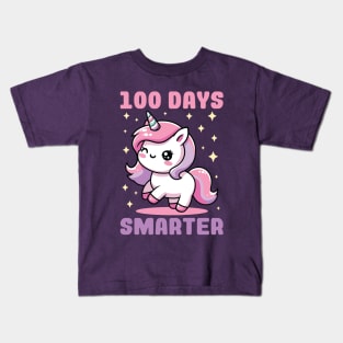 100 Days Smarter of School Unicorn Kids T-Shirt